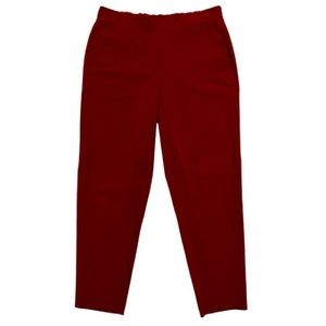 NINE WEST BURGUNDY CROPPED PULL ON DRESS PANTS SIZE M